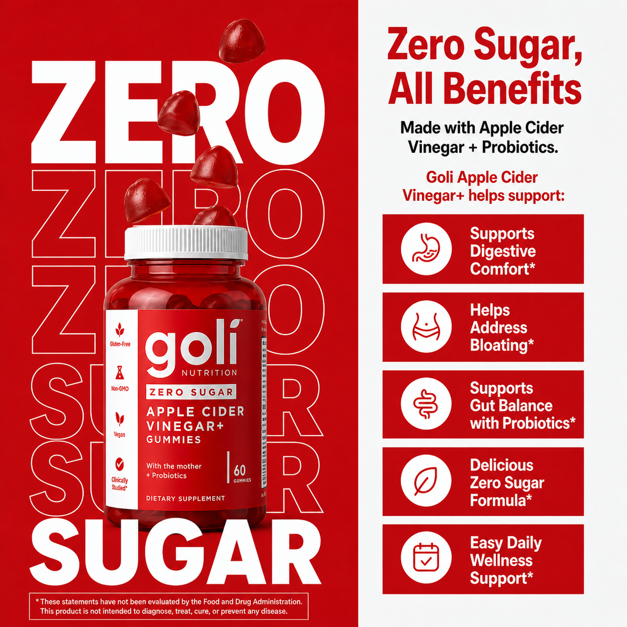 GOLI Nutrition- Zero Sugar Best Seller Trio