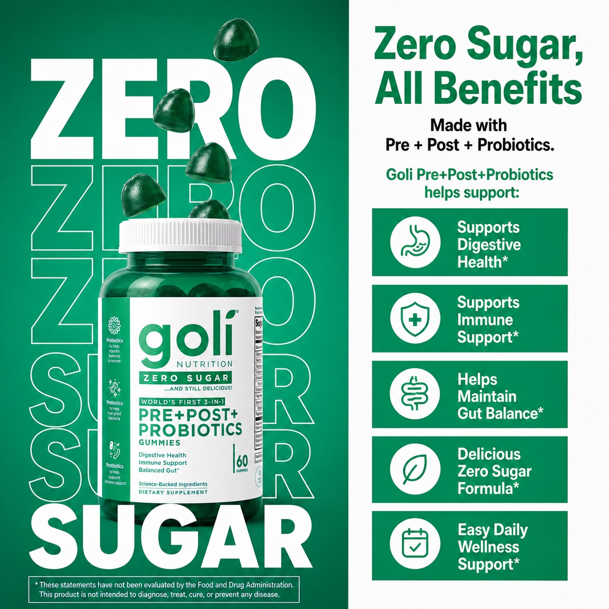 GOLI Nutrition- Zero Sugar Best Seller Trio
